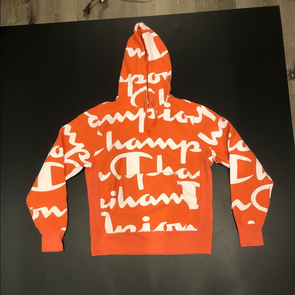 Champion Reverse Weave Large Script Hoodie